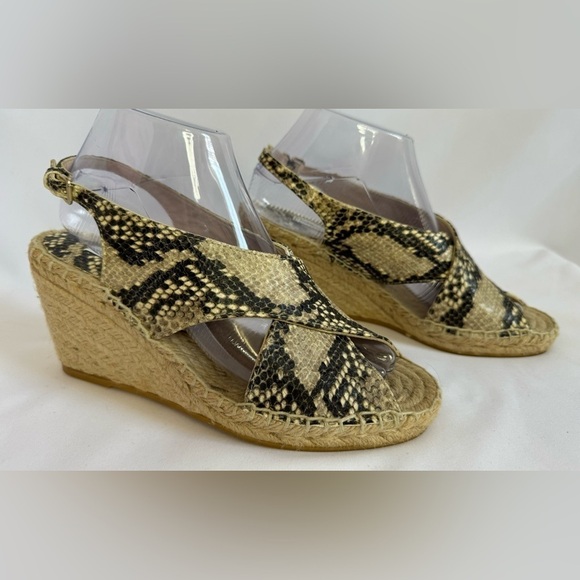 Diane Von Furstenberg Women’s Sylvie Leather Espadrille Wedge Sandals Size 8.5 - Picture 2 of 11